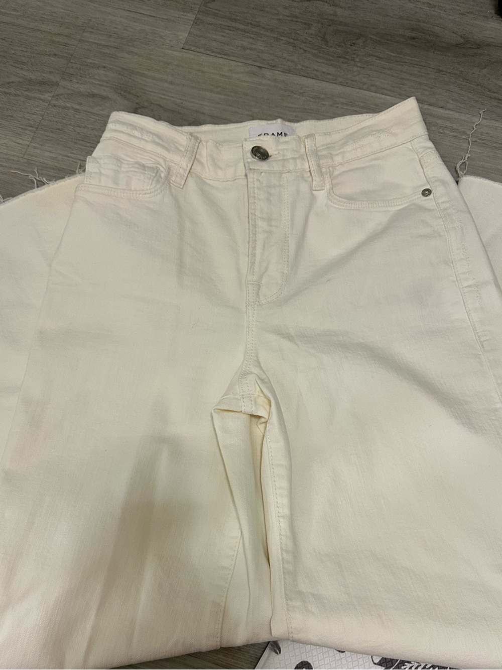 Frame Denim Women’s Off-White Le Palazzo Flare Jeans